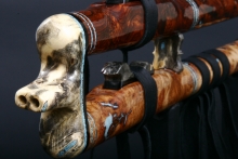 Black Oak Burl Native American Flute, Minor, Low E-4, #D5K